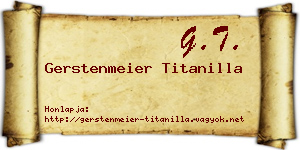Gerstenmeier Titanilla névjegykártya